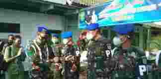 Danpomdam III Siliwangi Kolonel Cpm Donal Siagian dan ibu serta rombongan melakukan kunjungan kerja ke Denpom III/2 Garut di Jalan Veteran