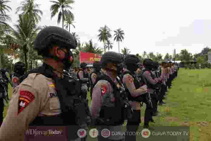 Apel Gabungan persiapan pengamanan Pilkada Pangandaran diikuti ratusan personel TNI-Polri