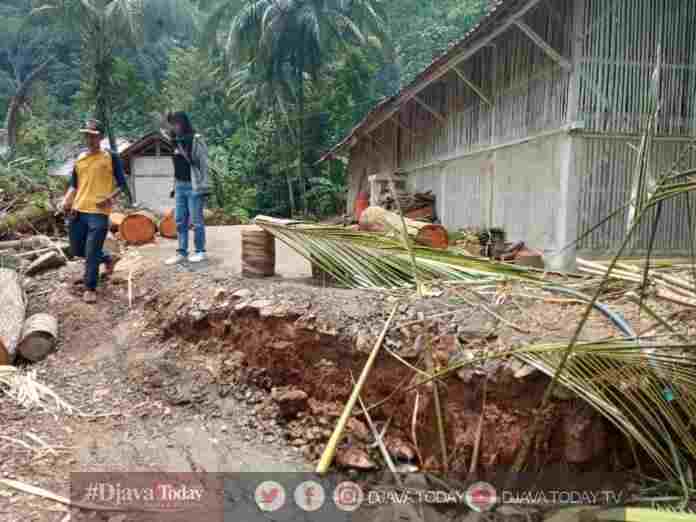 Pergeseran Tanah di Kecamatan Kawali Kabupaten Ciamis