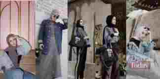 Gaya hijab dengan jaket denim