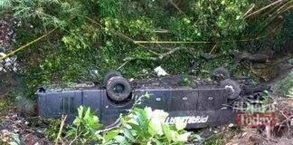 Bus pariwisata jatuh ke jurang