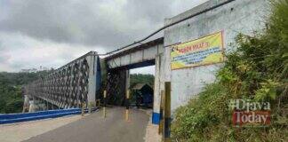 Jembatan Cirahong Ciamis ditutup