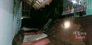 Tebing tembok longsor