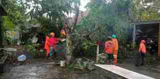 Cuaca ekstrem yang melanda wilayah Kecamatan Cijeungjing, Kabupaten Ciamis, pada Sabtu (22/2/2025) sore menyebabkan sejumlah bangunan