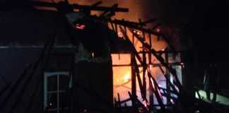 Rumah Kawali hangus terbakar