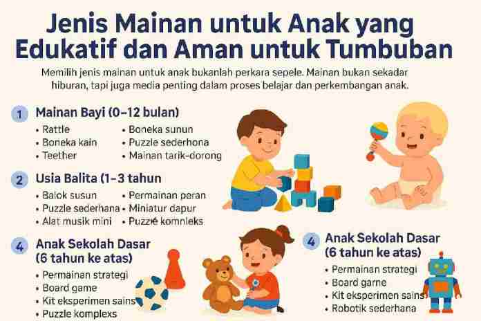 Jenis Mainan untuk Anak yang Edukatif dan Aman untuk Tumbuh Kembang