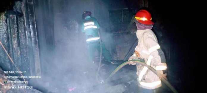 Pabrik Kue di Imbanagara Ciamis Terbakar, Kerugian Capai Rp100 Juta