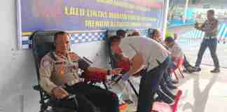Satlantas Polres Ciamis Rayakan HUT ke-70 dengan Donor Darah dan Aksi Sosial